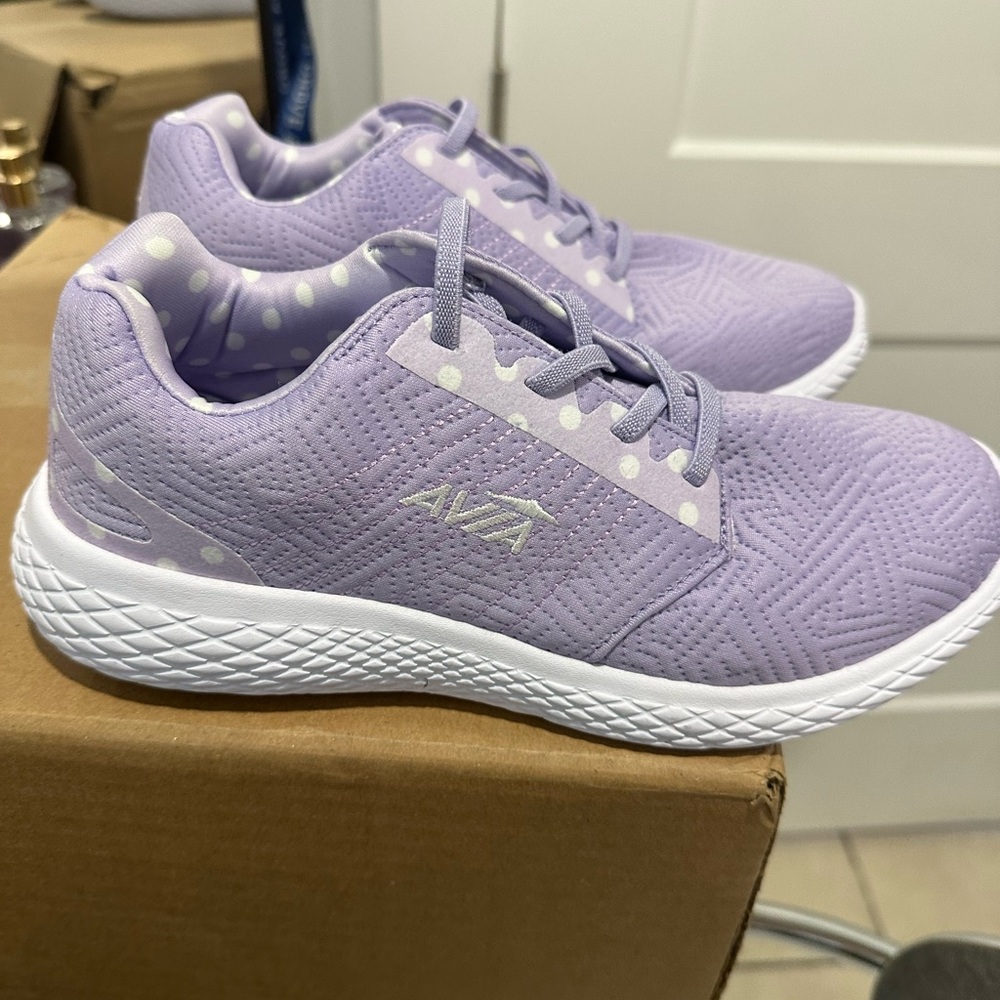 Avia Purple and White Athletic Sneakers